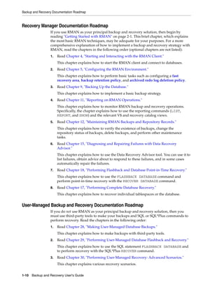 Oracle backup and recovery user's guide | PDF