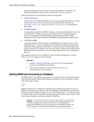 Oracle backup and recovery user's guide | PDF