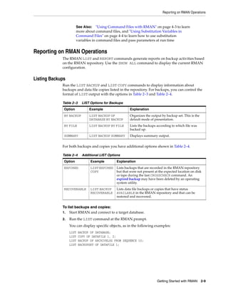 Oracle backup and recovery user's guide | PDF