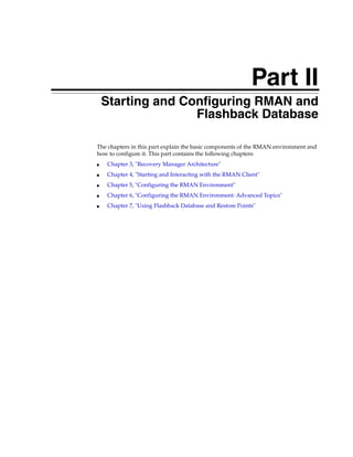 Oracle backup and recovery user's guide | PDF