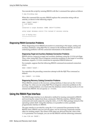 Rman Backup Shell Script Example Oracle backup and recovery user's guide | PDF