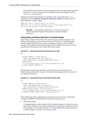 Oracle backup and recovery user's guide | PDF