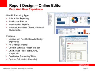 Oracle Ribbon Oracle BI publisher intro | PPTX