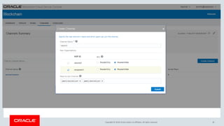 Copyright © 2018, Oracle and/or its affiliates. All rights reserved.
Channels/LHS menu
18
 