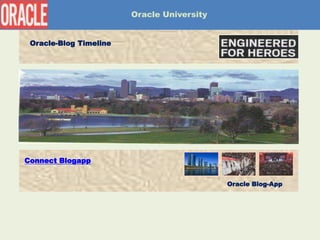 Blog-App
Oracle University
Oracle-Blog Timeline
Oracle Blog-App
Connect Blogapp
 