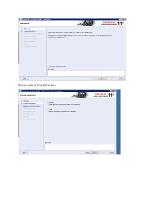 We can create or Drop RCU in here
 