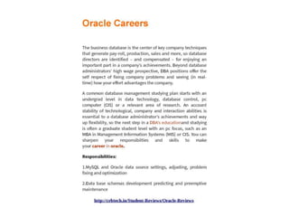 Oracle careers for upload