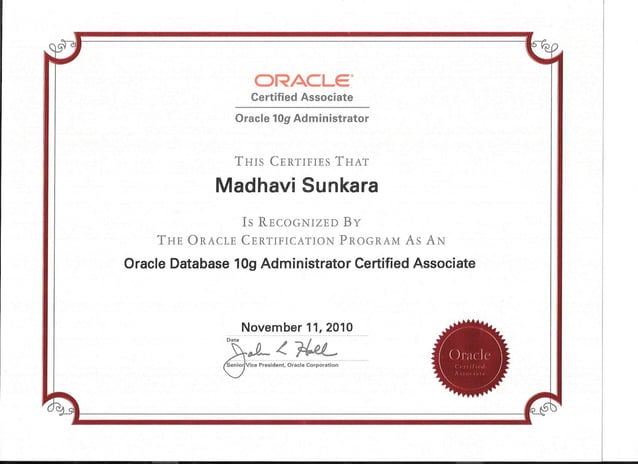 Oracle Certified Associate | PPT