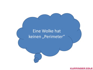 Eine Wolke hat
keinen „Perimeter“
 