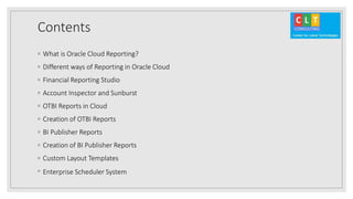 Oracle Cloud ERP Report and Analytics | What are Cloud ERP reporting ...