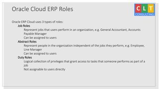 Oracle cloud security | User Security, Roles, Access Control and more ...