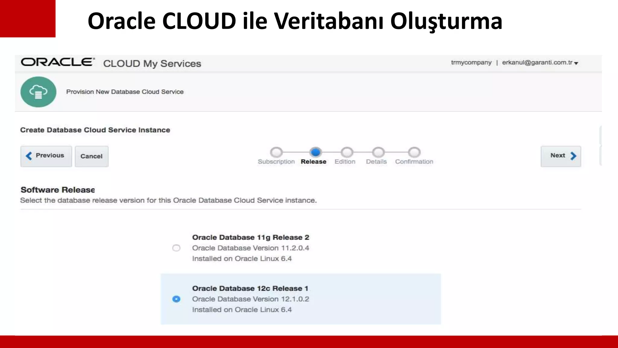 Oracle CLOUD ile Veritabanı Oluşturma
 