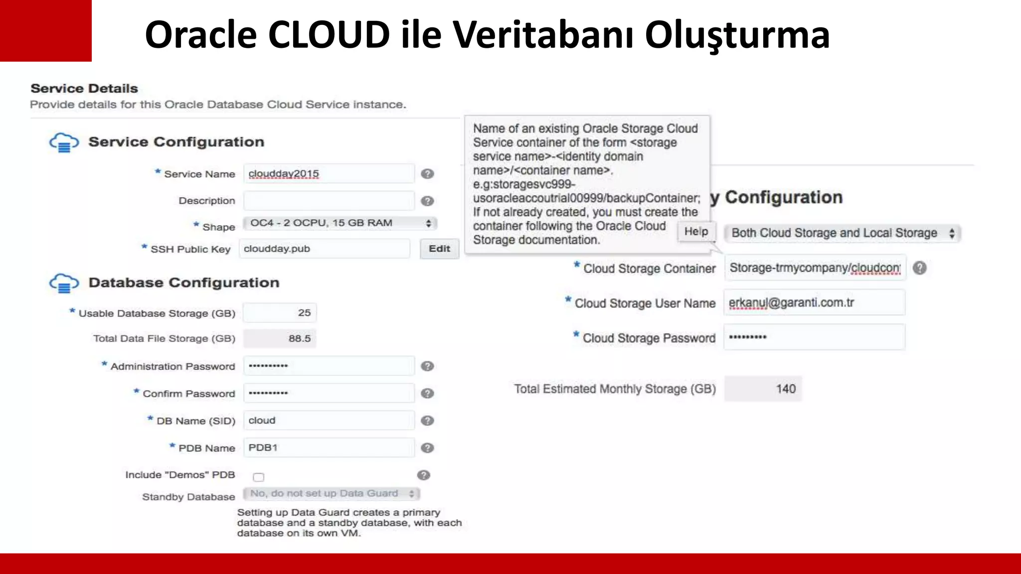Oracle CLOUD ile Veritabanı Oluşturma
 