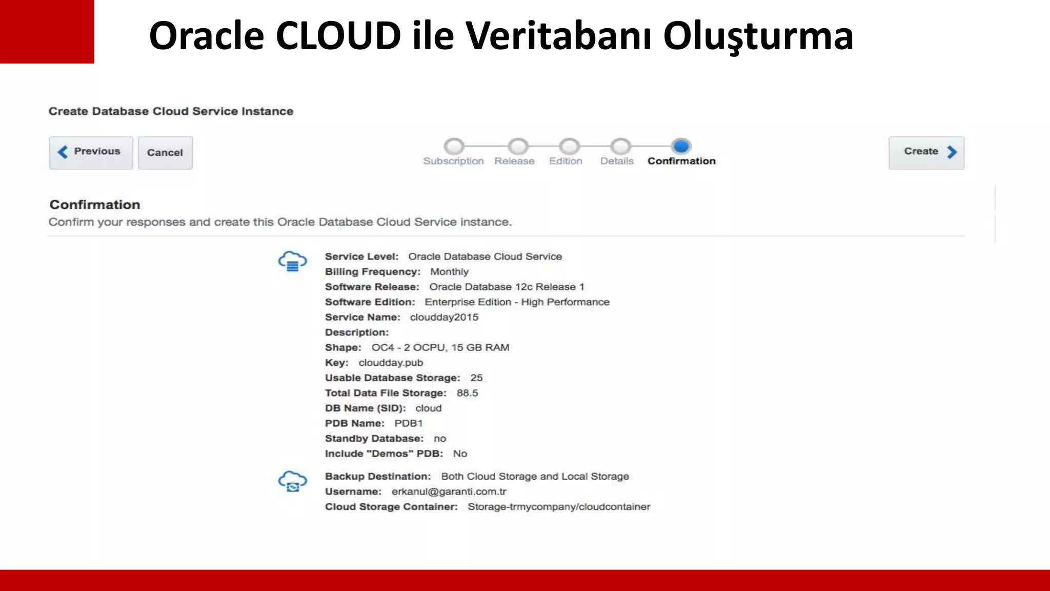 Oracle CLOUD ile Veritabanı Oluşturma
 