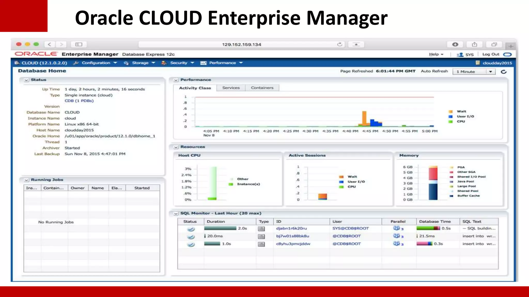 Oracle CLOUD Enterprise Manager
 