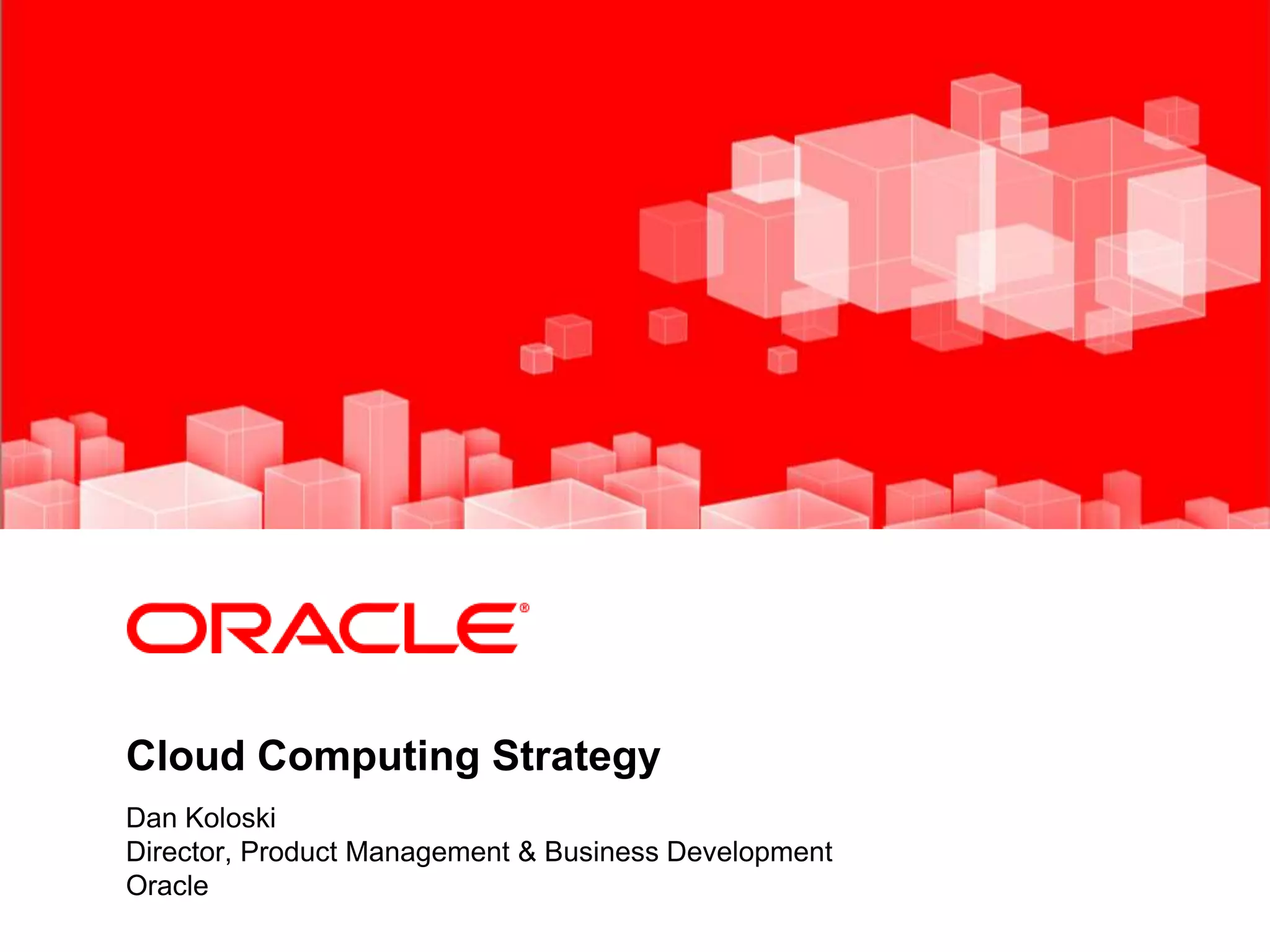 Oracle cloud computing strategy | PPT