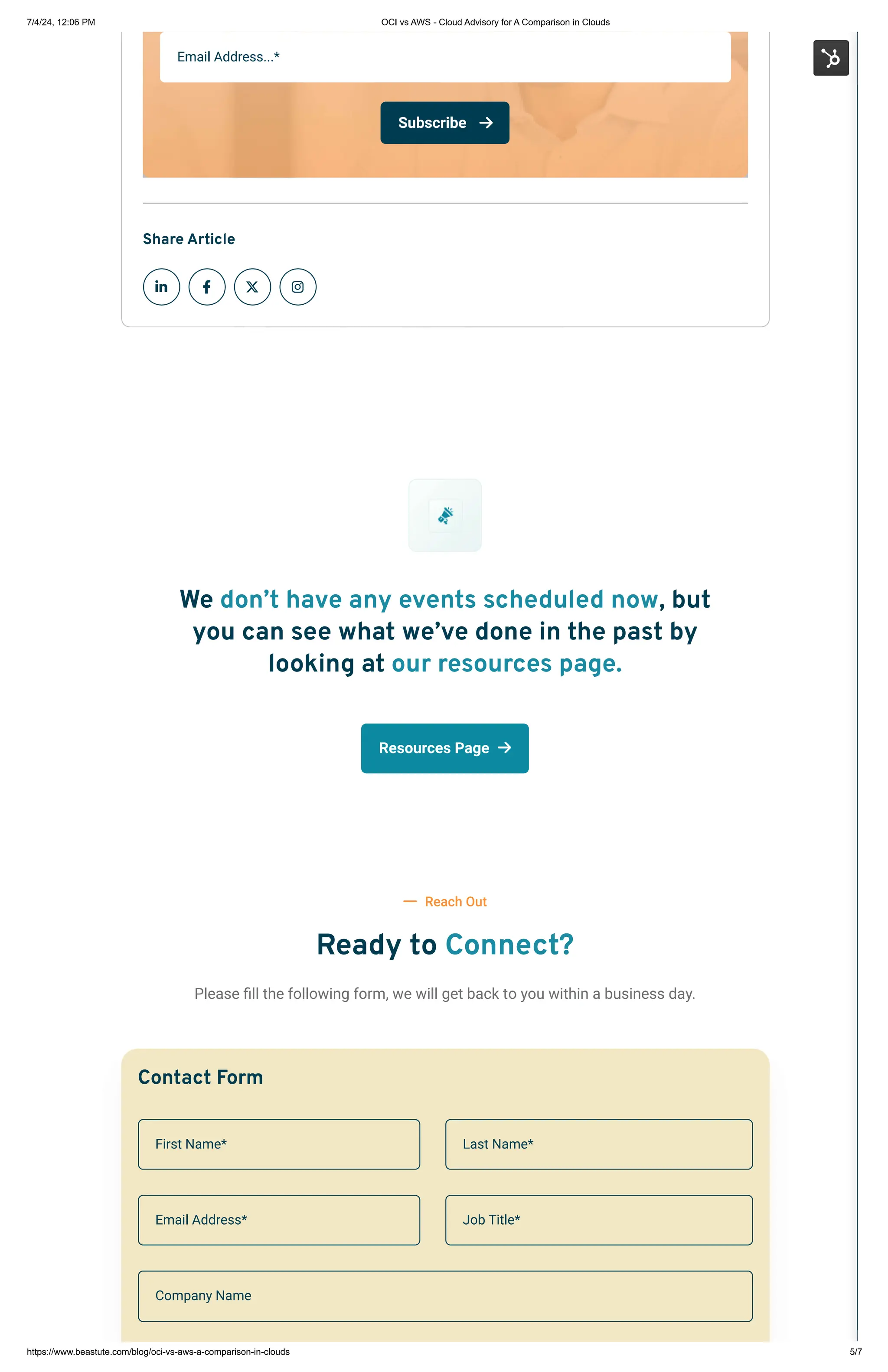 OCI vs AWS - Cloud Advisory for A Comparison in Clouds