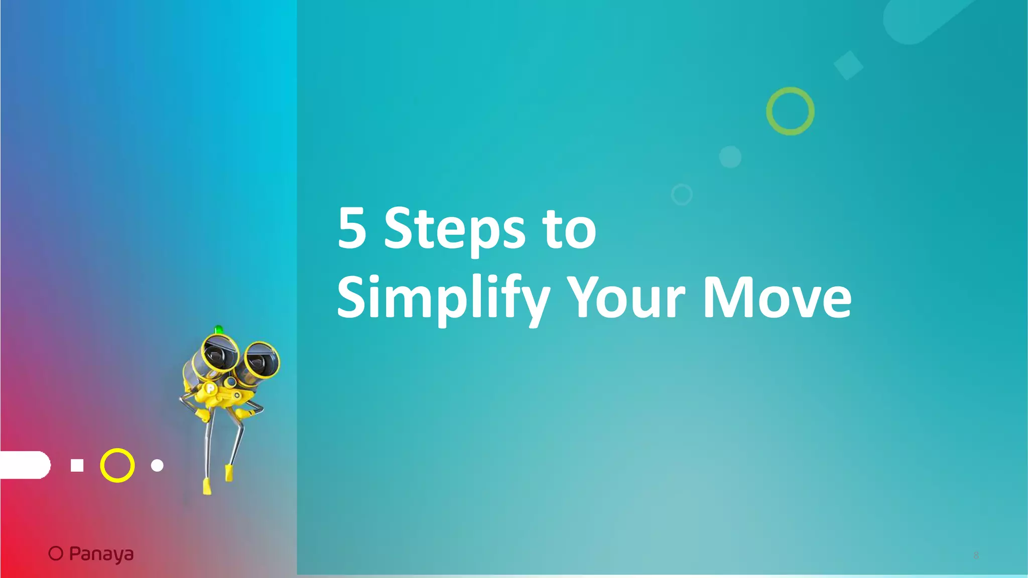 8
5 Steps to
Simplify Your Move
 