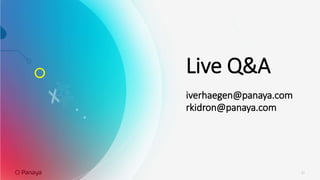 17
Live Q&A
iverhaegen@panaya.com
rkidron@panaya.com
 