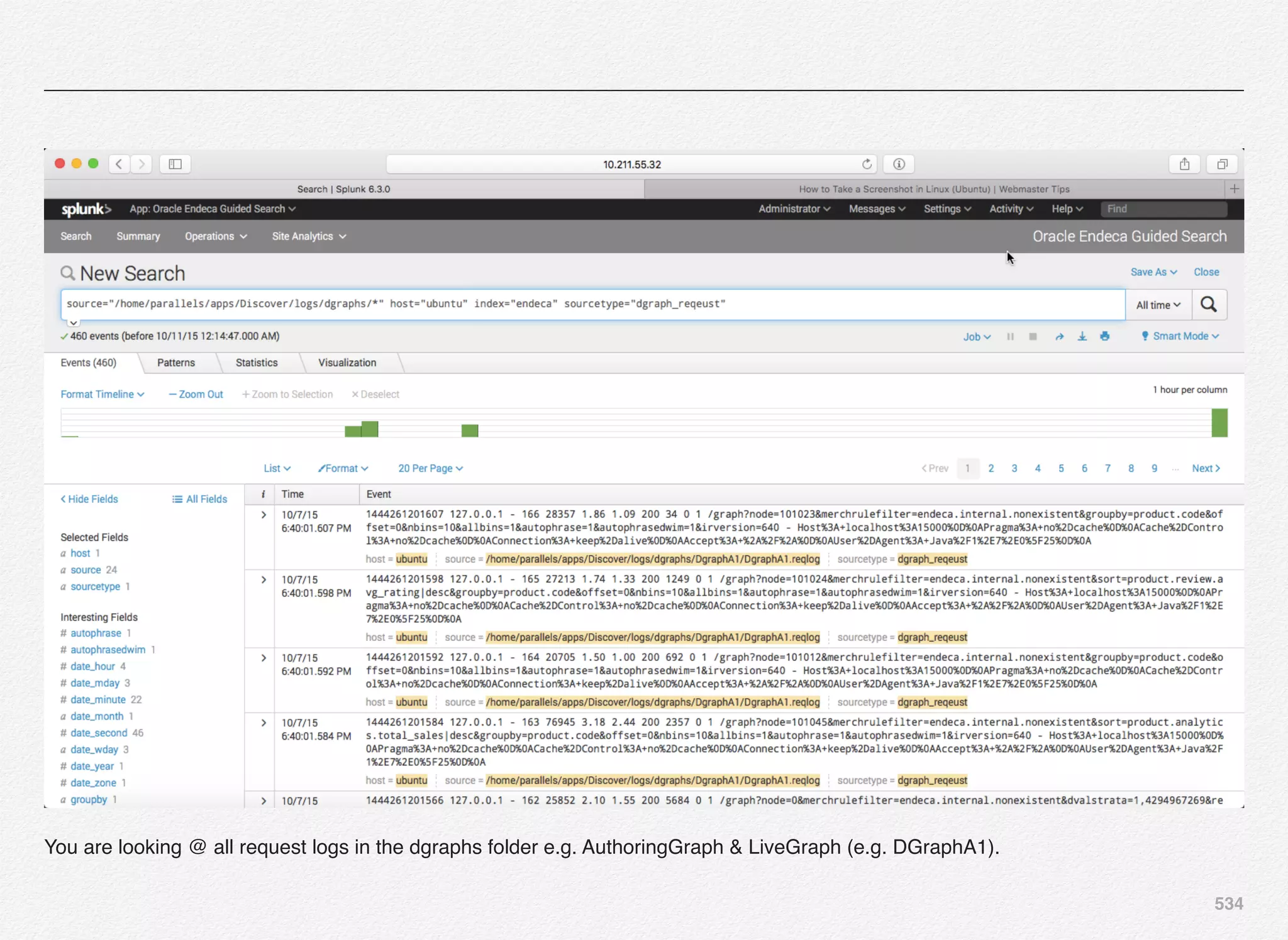 534
You are looking @ all request logs in the dgraphs folder e.g. AuthoringGraph & LiveGraph (e.g. DGraphA1).
 