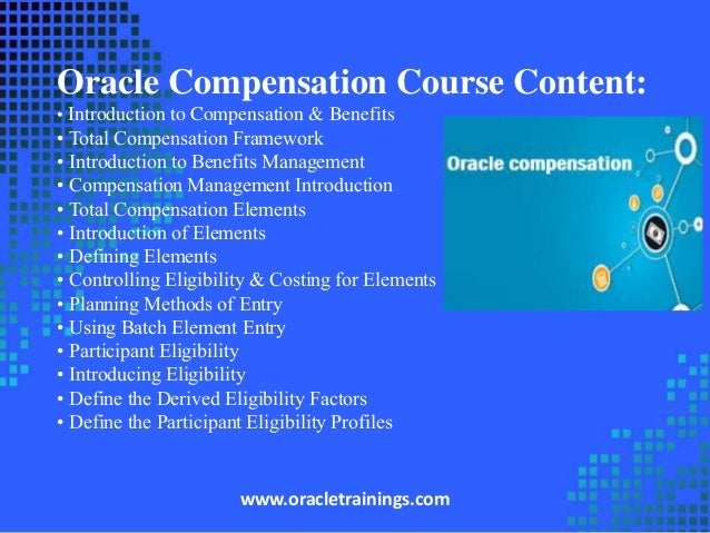 Oracle compensation | Oracle Incentive compensation Training.