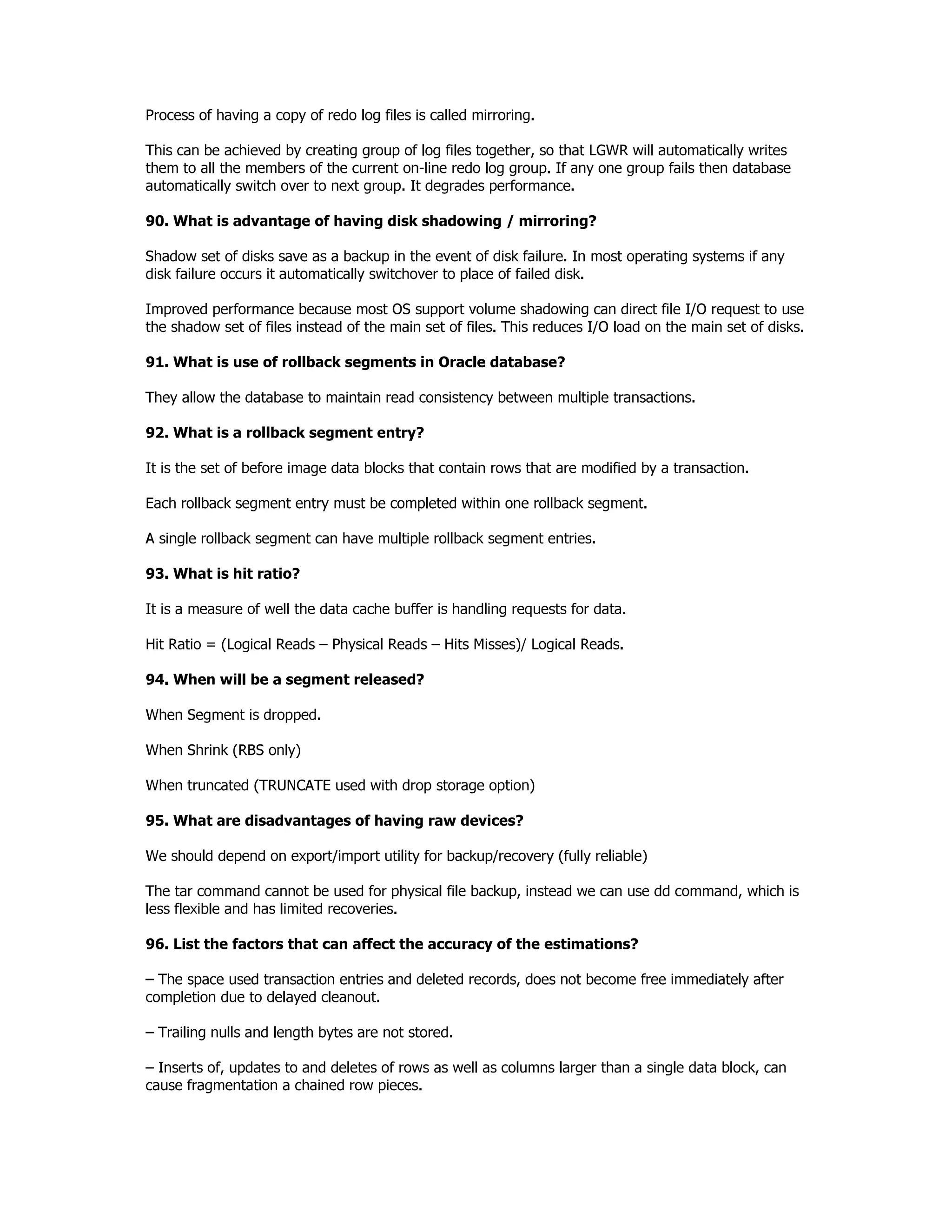 Oracle concepts and architecture