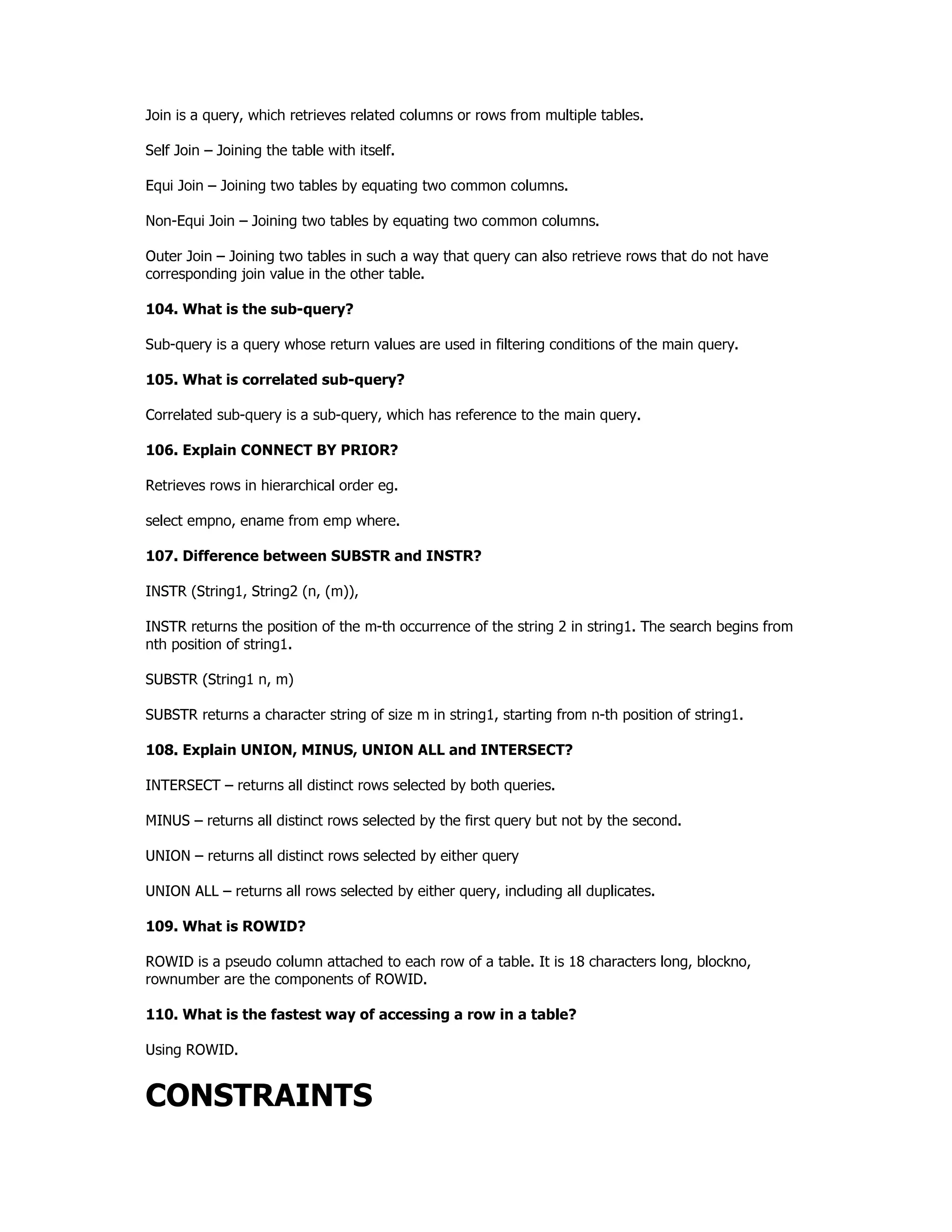 Oracle concepts and architecture