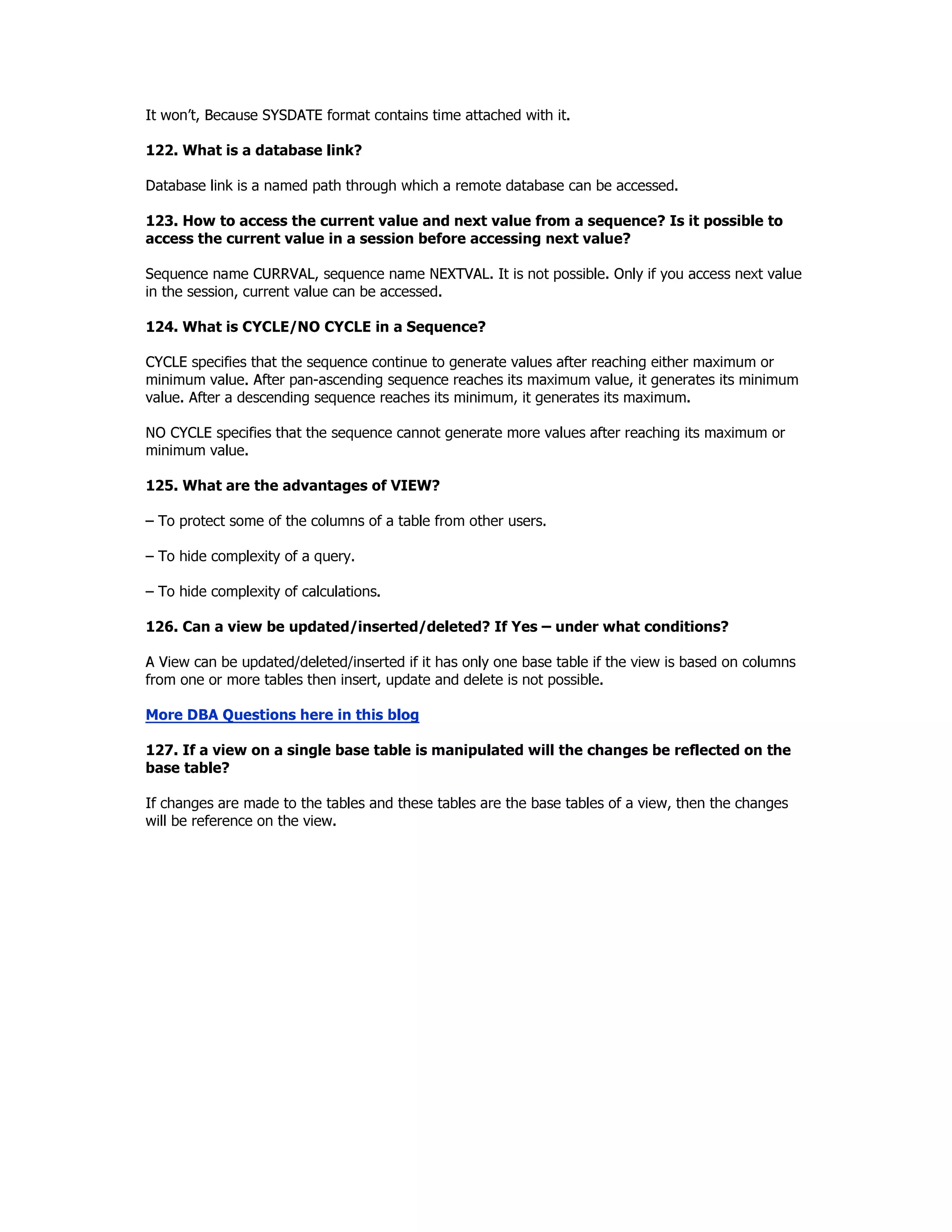 Oracle concepts and architecture