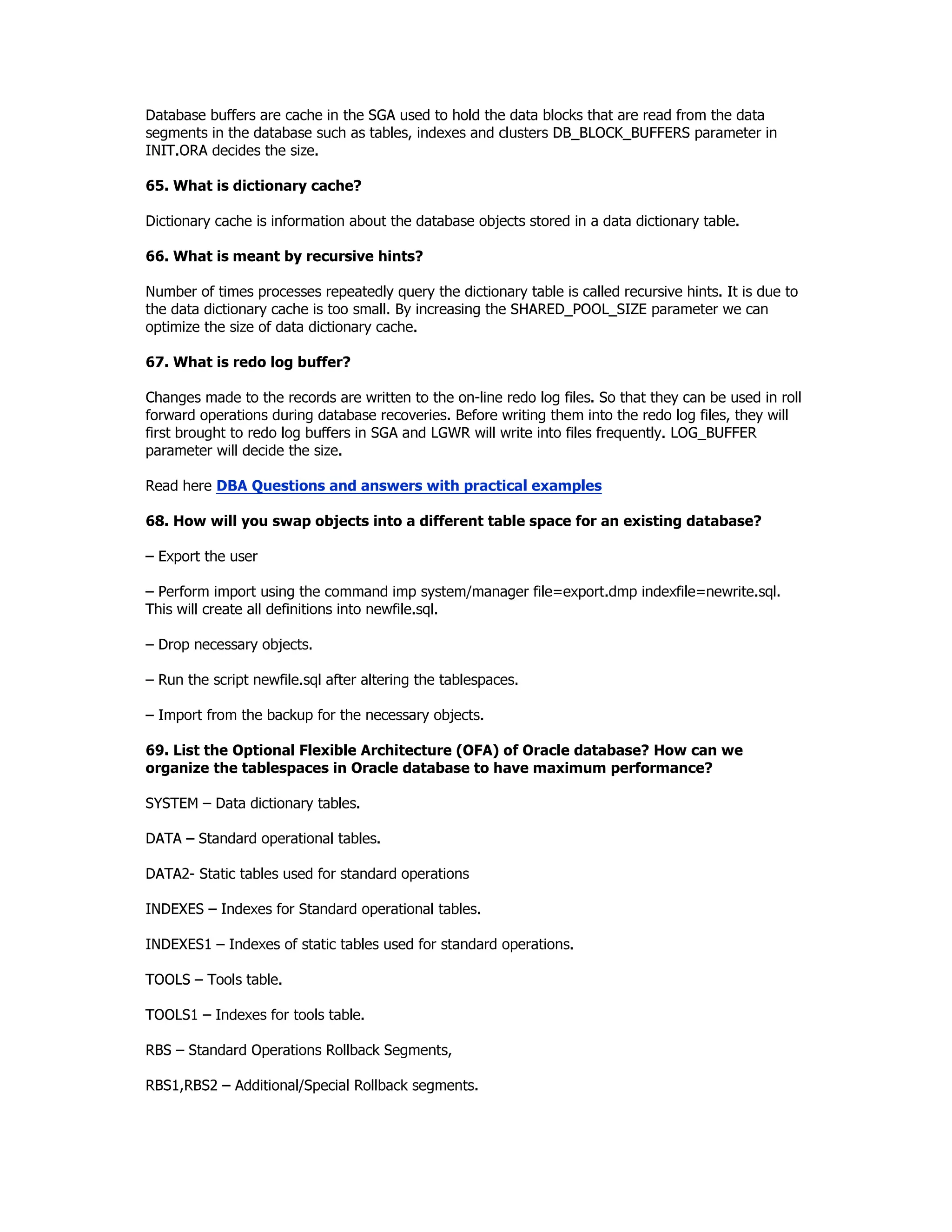 Oracle concepts and architecture