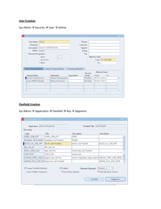 Oracle Core HR with Screen Shots | PDF