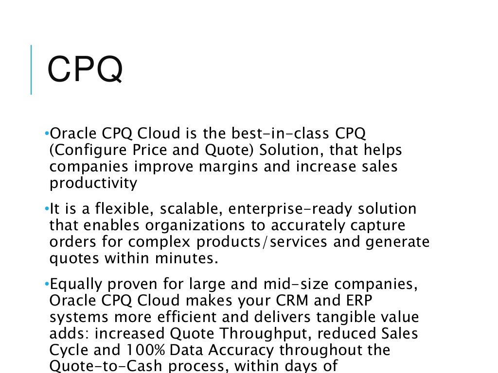 Oracle CRM