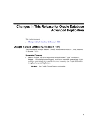 Oracle database 12c advanced replication | PDF