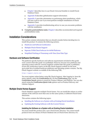 Oracle database 12c client installation guide | PDF