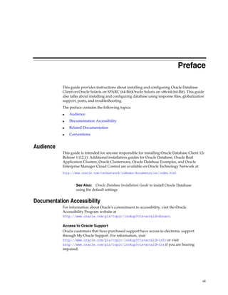 Oracle database 12c client installation guide 6 | PDF