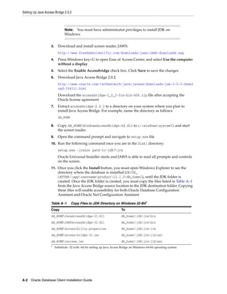 java access bridge installation guide | pdf | java... Oracle database 12c client installation overview | PDF
