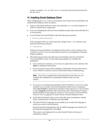 Oracle database 12c client quick installation guide 3 | PDF