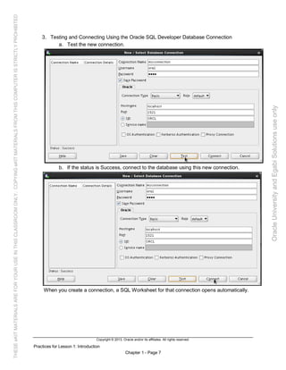 Oracle database 12c sql worshop 1 activity guide | PDF