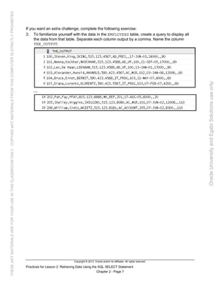 Oracle database 12c sql worshop 1 activity guide | PDF