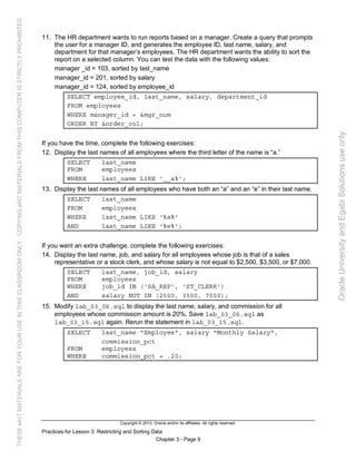 lab12 - programming in sql - bcs360 - programming in... Oracle database 12c sql worshop 1 activity guide | PDF