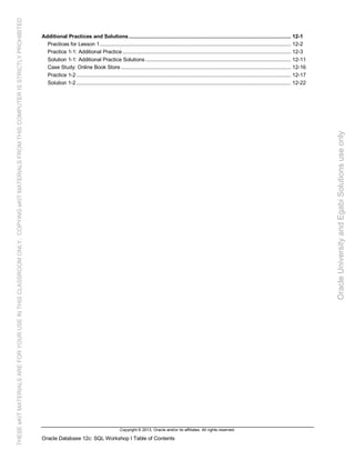 Oracle database 12c sql worshop 1 activity guide | PDF