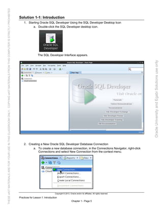 Oracle database 12c sql worshop 1 activity guide | PDF