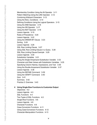 Oracle database 12c sql worshop 1 student guide vol 2 | PDF