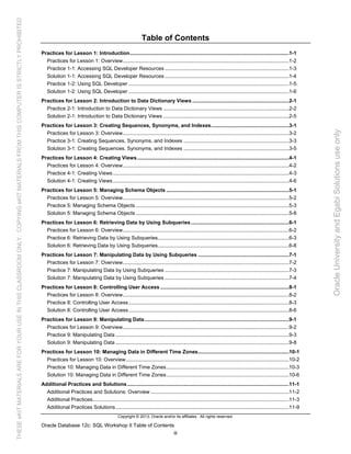 Oracle database 12c sql worshop 2 activity guide | PDF