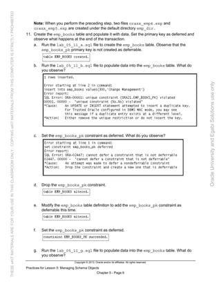 Oracle database 12c sql worshop 2 activity guide | PDF