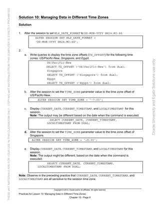 Oracle database 12c sql worshop 2 activity guide | PDF