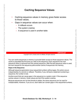 Oracle database 12c sql worshop 2 student guide vol 1 | PDF