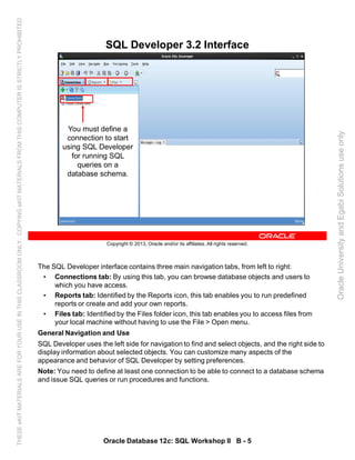 Oracle database 12c sql worshop 2 student guide vol 2 | PDF