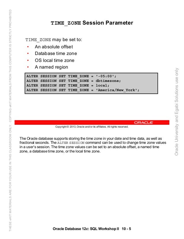 Oracle database timezone lockeropec