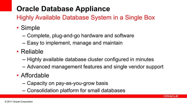 Oracle Database Appliance | PPT