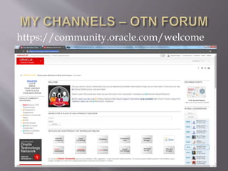 https://community.oracle.com/welcome
 